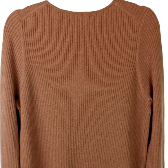 Ett:twa By Anthropologie SZ L Amrita Merino Blend V-Neck Long Ribbed Sweater - Picture 6 of 8